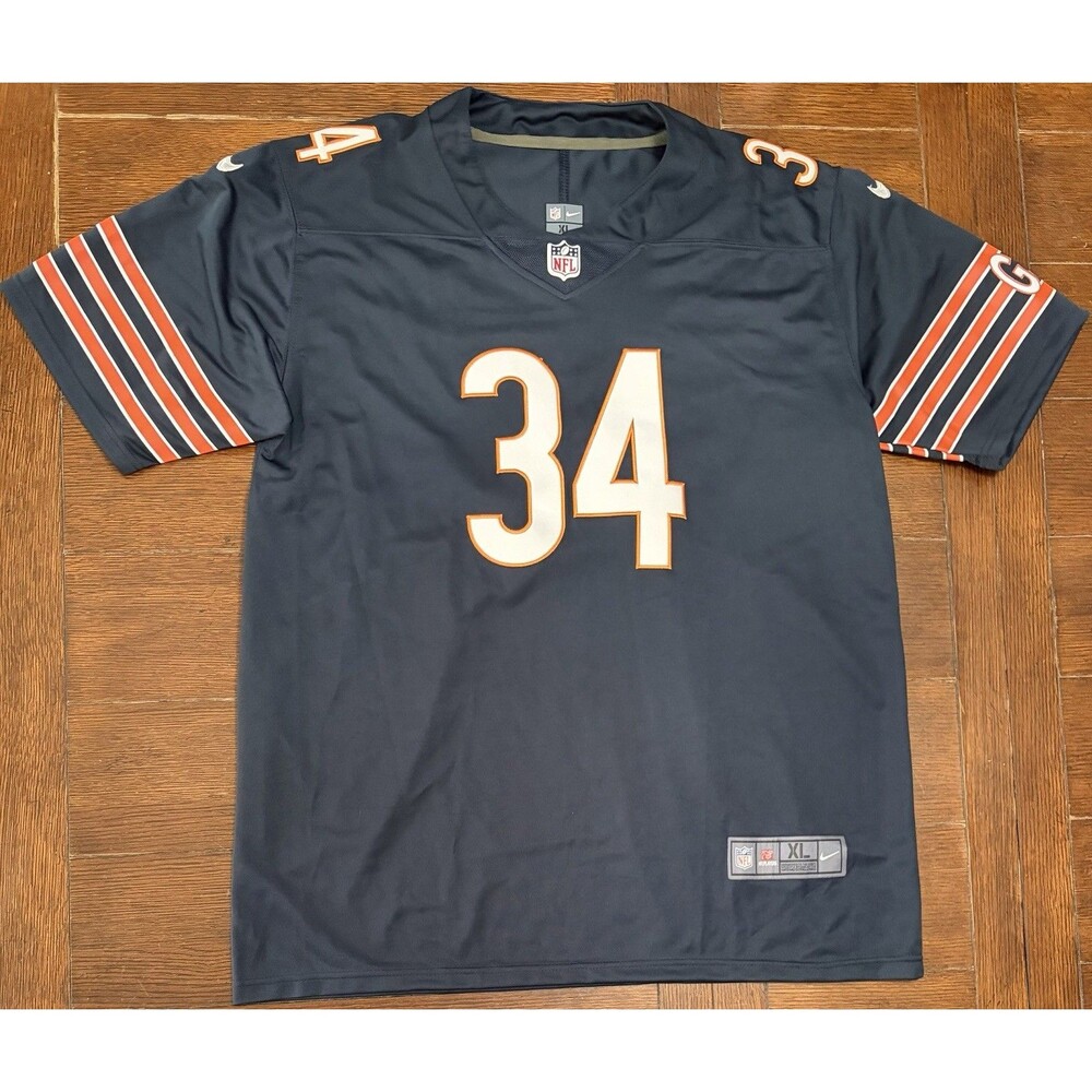 Chicago Bears #34 Walter Payton Jersey Mens XL Blue Nike On Field